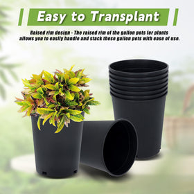 HOSTIC black nursery pot with stackable design for neat storage