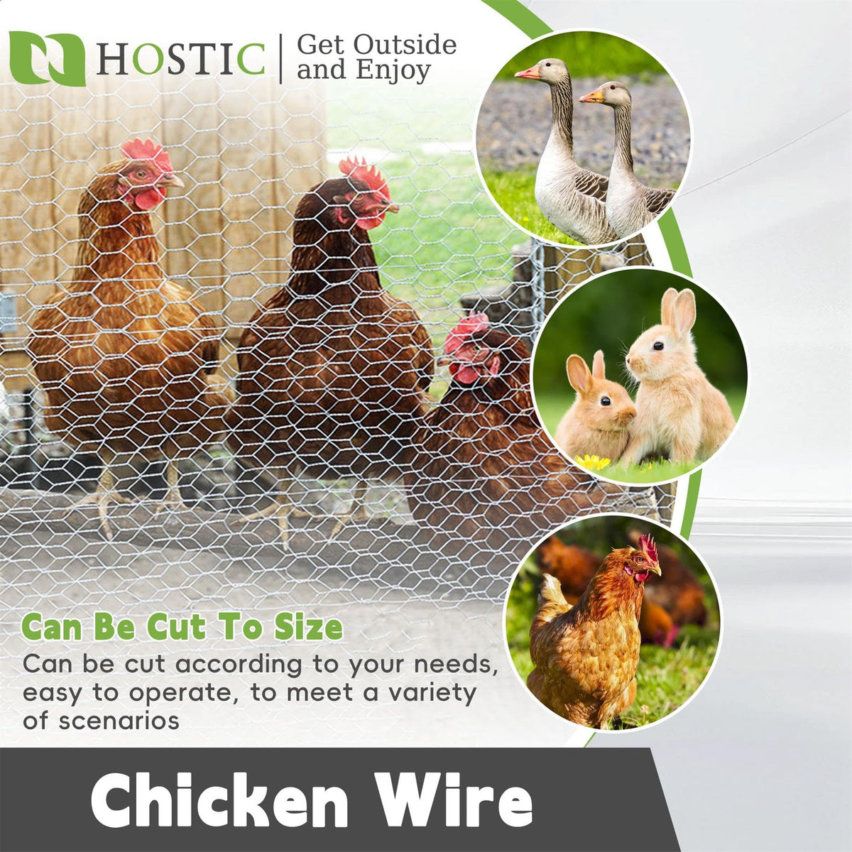 HOSTIC hex mesh is ideal for creating plant guards and keeping animals away