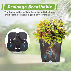 HOSTIC square pots suit indoor outdoor gardening for flowers vegetables and succulents
