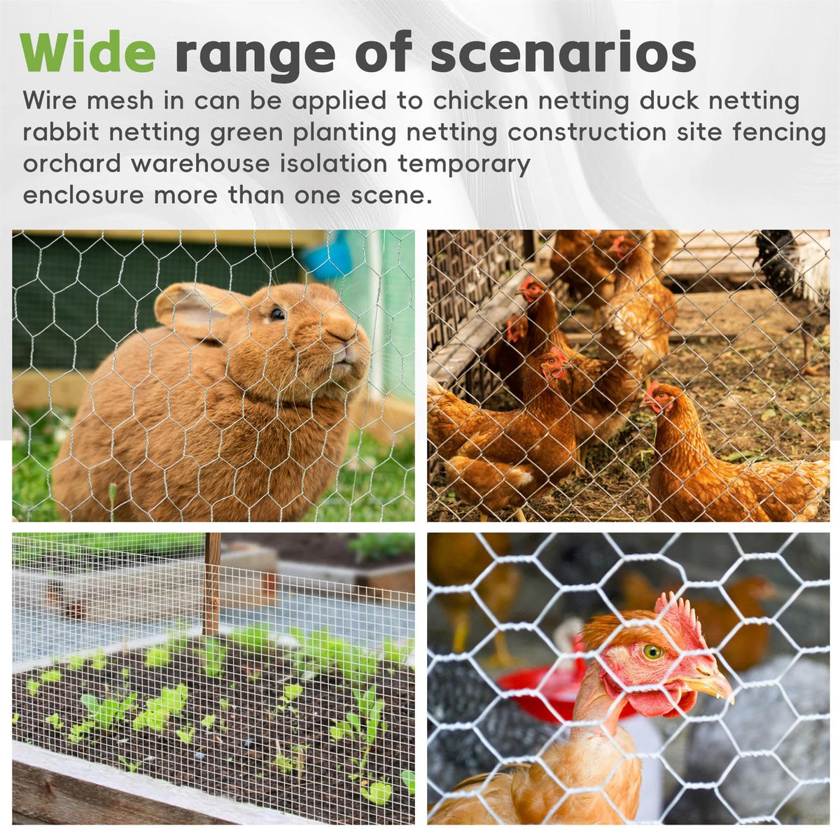 HOSTIC poultry fencing enhances yard safety while leaving space for air and visibility