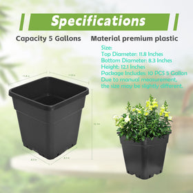 HOSTIC square pot drainage holes promote drainage and air flow for healthier root growth