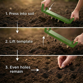 HOSUKU Seed Spacer Tool interchangeable pegs allow customizable layouts