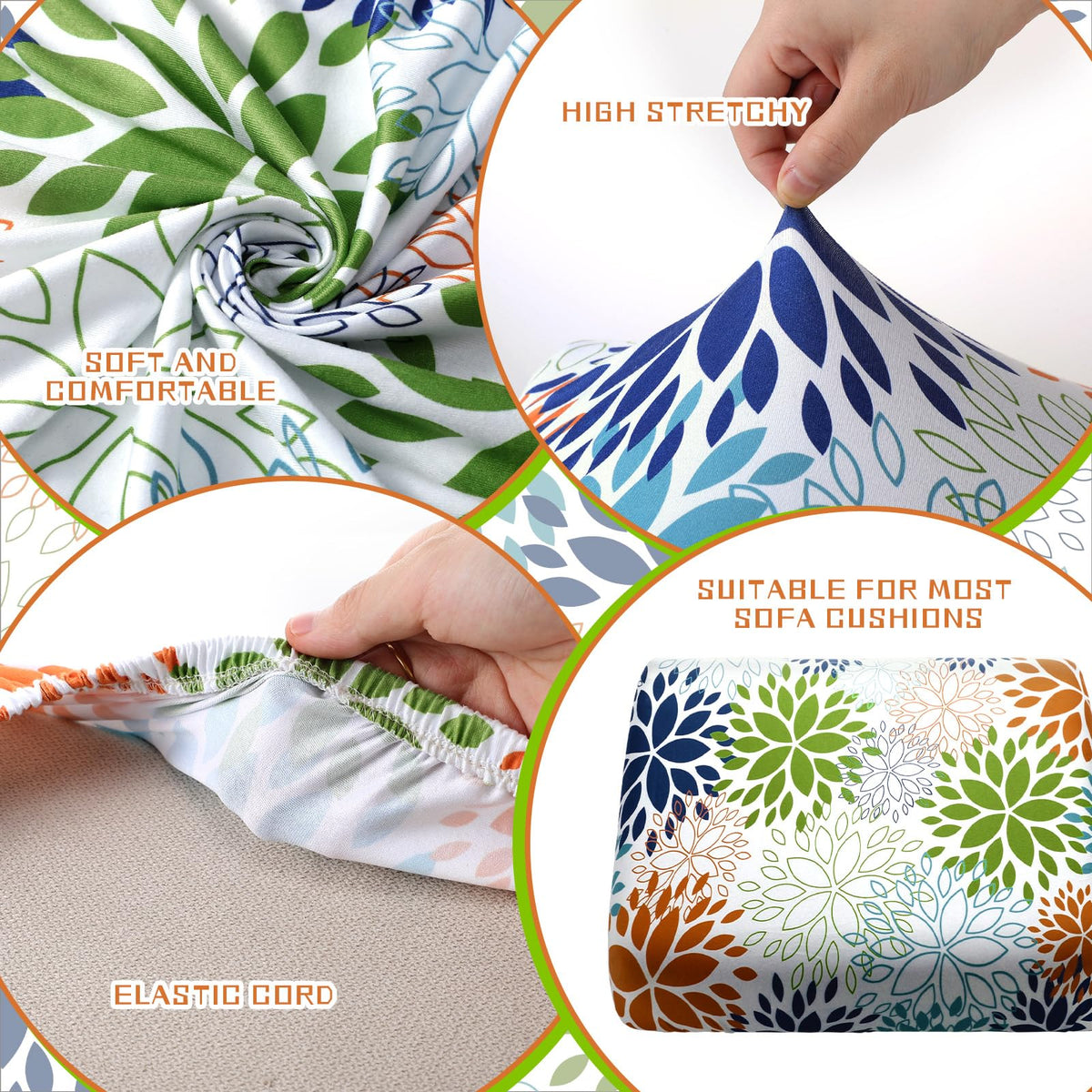 Hosuly Summer Dahlia cushion cover with beachy pattern for a breezy living area.