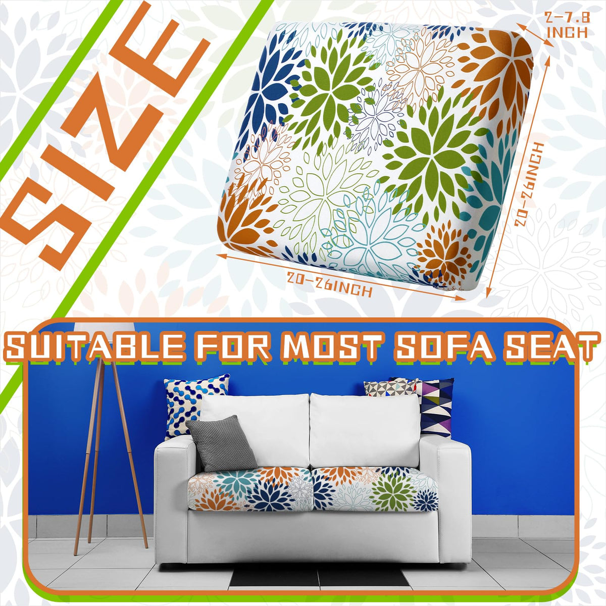 Hosuly Summer Dahlia cushion cover on sofa adds tropical flair and easy refresh.
