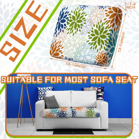 Hosuly Summer Dahlia cushion cover on sofa adds tropical flair and easy refresh.