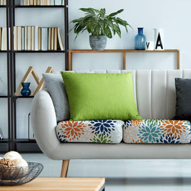 Hosuly Summer Dahlia cushion cover with stretch-fit design prevents slipping.