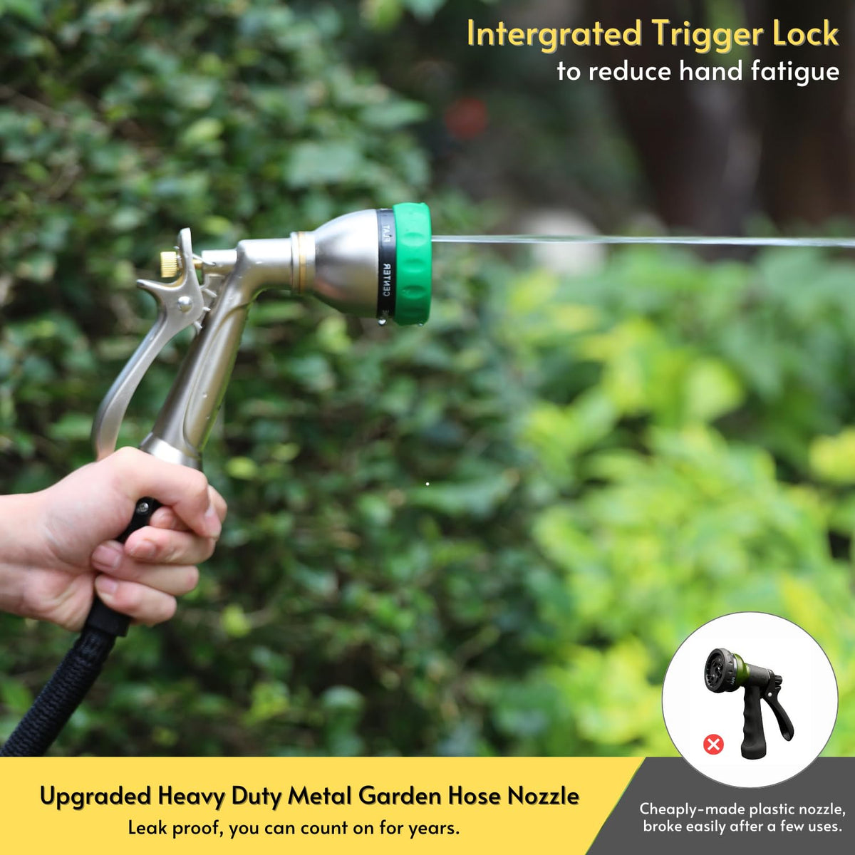 HOSUN rubberized sprayer head absorbs impact during use