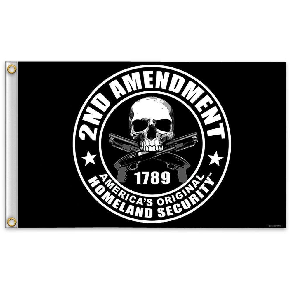 Hot Leathers 2nd Amendment flag for home display and patriotic decor.