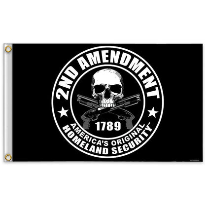 Hot Leathers 2nd Amendment flag for home display and patriotic decor.