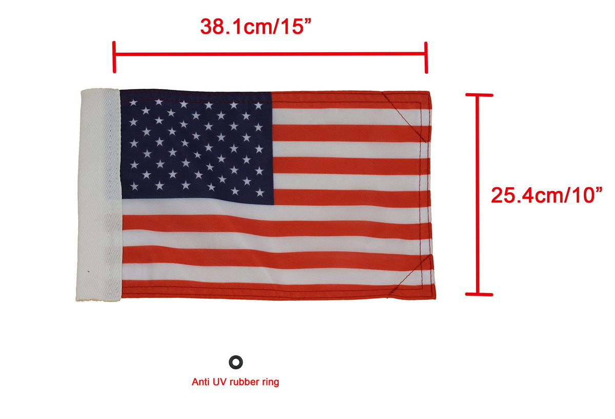 Hot Rides motorcycle flag 10x15 fabric close-up shows durable polyester for outdoor use.