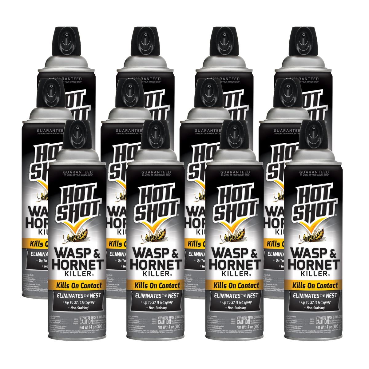 Hot Shot Wasp & Hornet Killer aerosol can ready for targeted nest treatment.