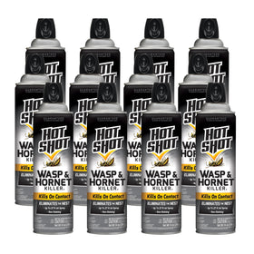 Hot Shot Wasp & Hornet Killer aerosol can ready for targeted nest treatment.