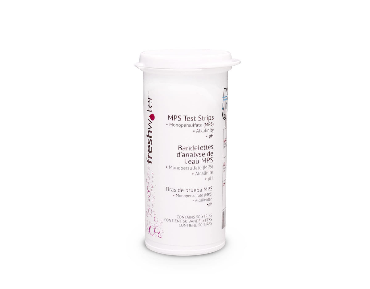 Hot Spring Spas Freshwater MPS test strips in bottle for clear spa water with balanced pH