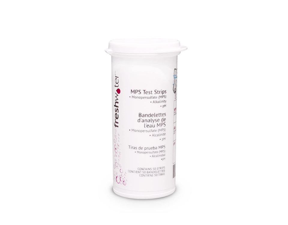Hot Spring Spas Freshwater MPS test strips in bottle for clear spa water with balanced pH