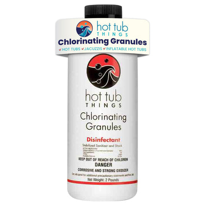 Hot Tub Things chlorine granules dissolve instantly for easy spa sanitization
