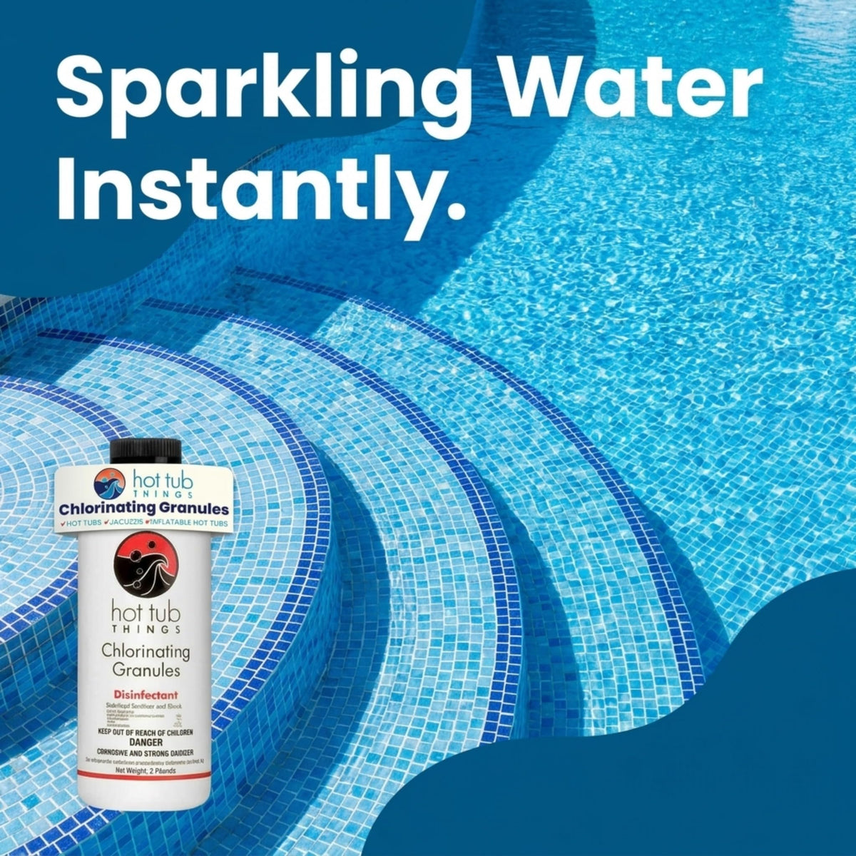 Hot Tub Things dual-action granules act as sanitizer and oxidizer
