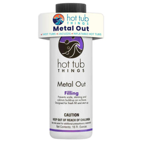Hot Tub Things Metal Out bottle pours for easy spa dosing