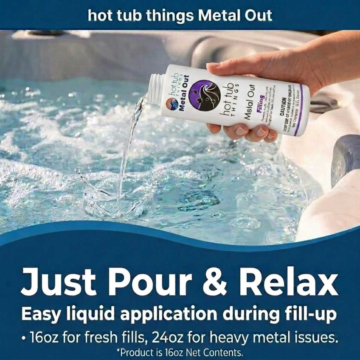 Spa acrylic and heater components protected by Metal Out