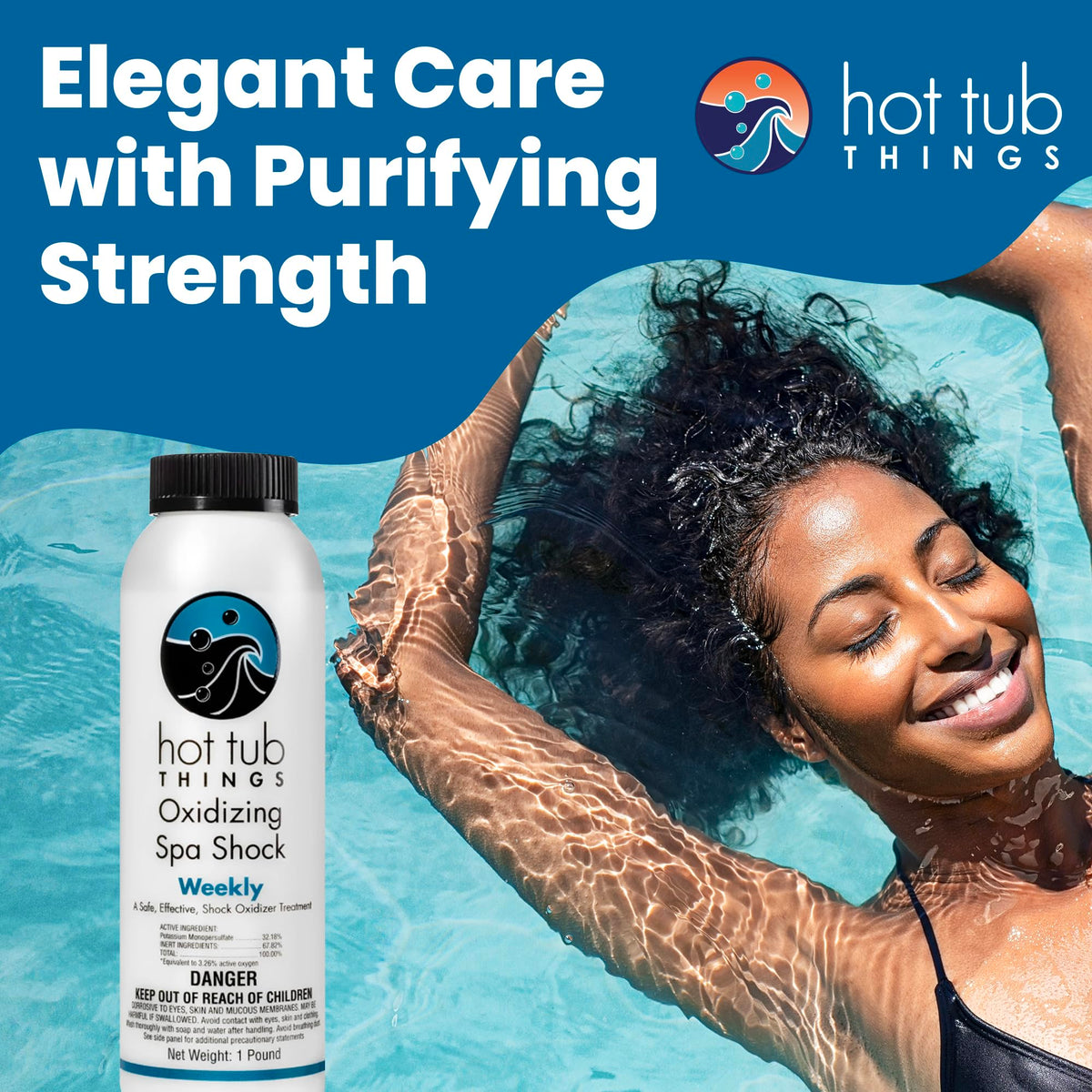 Hot Tub Things oxidizing spa shock supports multi-use care for pools and hot tubs