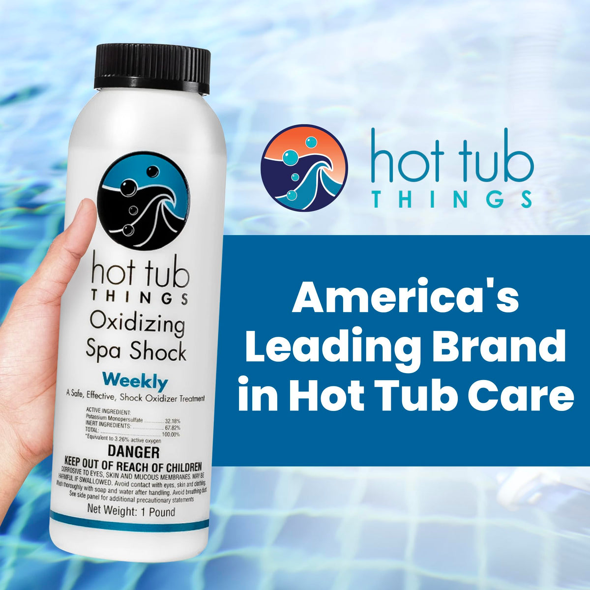 Hot Tub Things oxidizing spa shock is skin-friendly while removing impurities