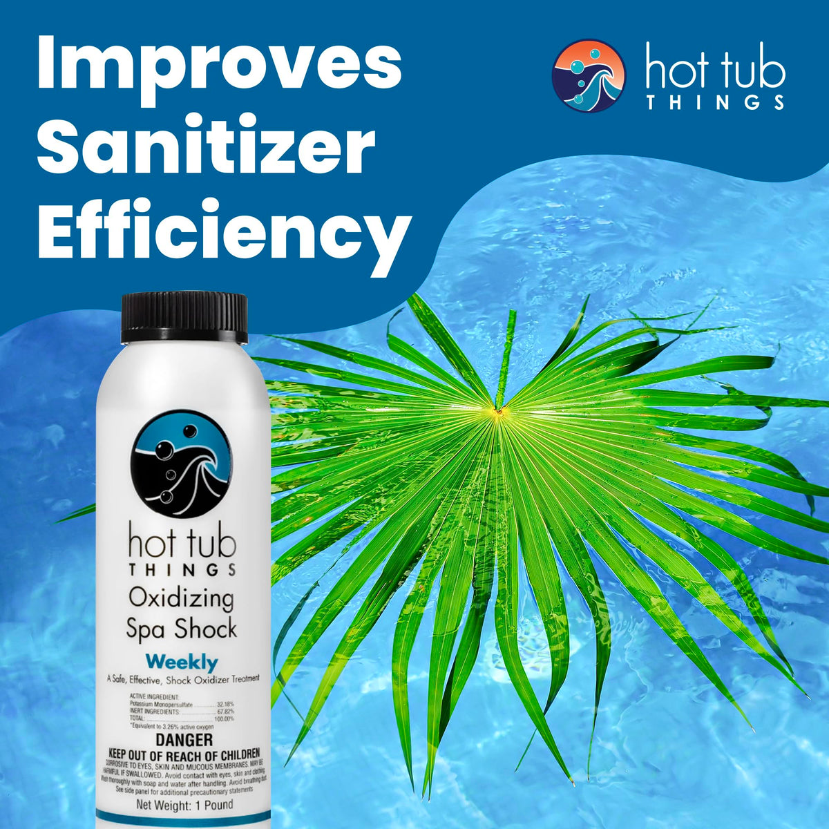 Hot Tub Things oxidizing spa shock helps maintain water freshness between treatments