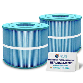 Hot Tub Things spa filter cartridge Bullfrog-compatible improves water clarity and cleanliness.