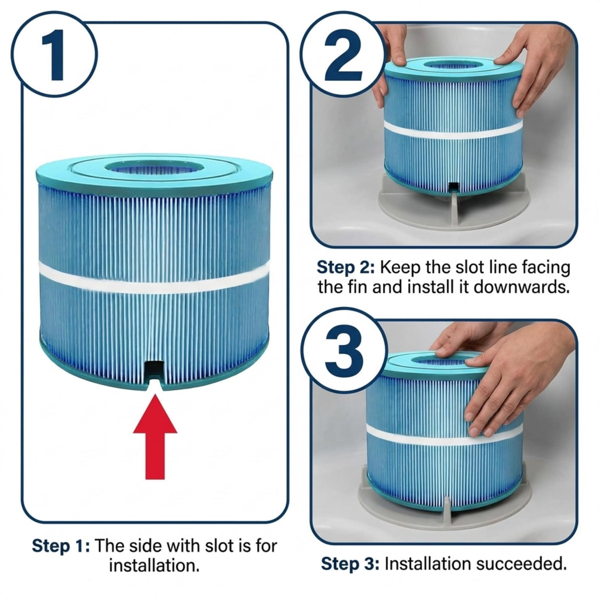 Hot Tub Things quick-install filter makes setup fast and simple.
