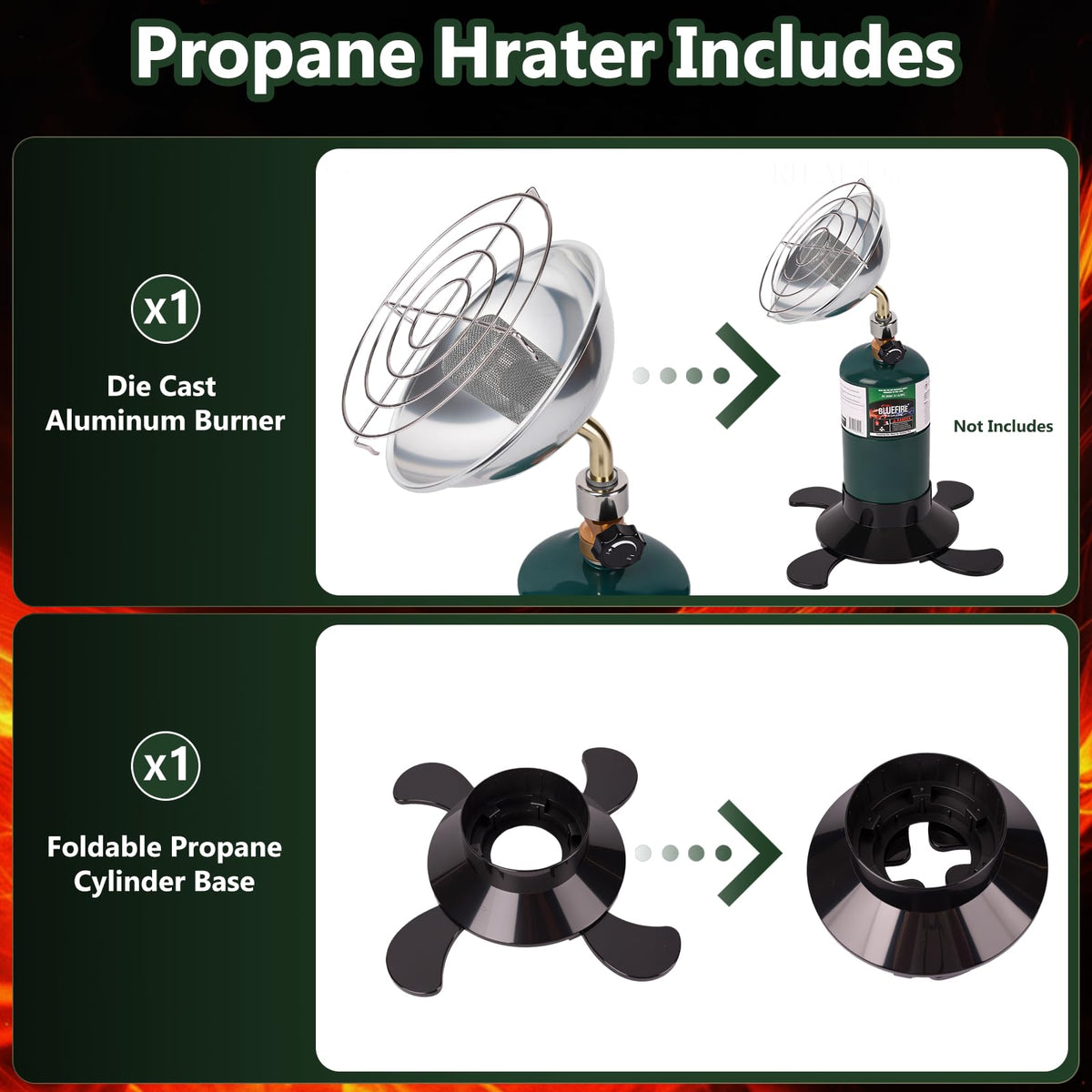 Hotdevil 1lb tank holder mount keeps propane ready for adventures.