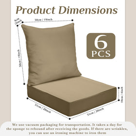 Hoteam back cushions 19x19x4 inches provide cohesive outdoor comfort.