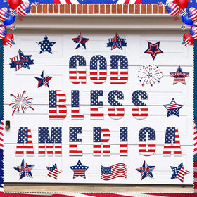 Hoteam compact Independence Day magnets kit for versatile decorating.