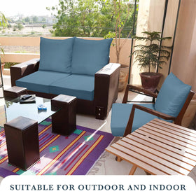 Hoteam deep-seat cushions ideal for poolside lounging and terrace gatherings