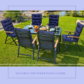 Hoteam six cushions cover multiple chairs, ideal for replacement or gatherings.