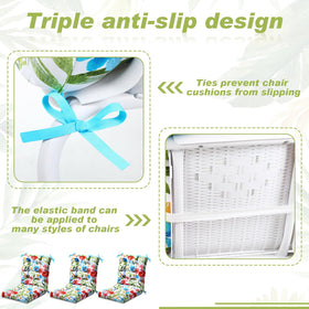Hoteam cushions with laces and elastic bands stay securely fixed.