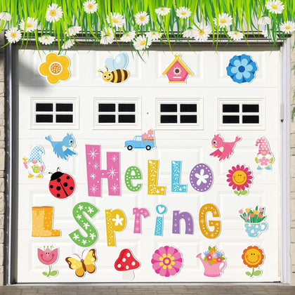 Hoteam Hello Spring magnets featuring flowers brighten doors and fridges for festive decor.