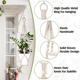 Hoteam indoor-outdoor hanging planter display for flexible decor