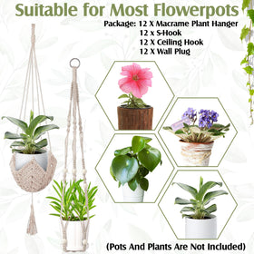 Hoteam jute macrame knit offers durable, reusable hanging solution