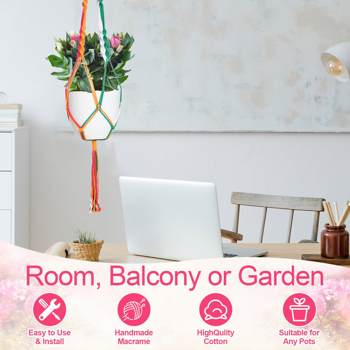 Hoteam multicolor boho decor complements rustic and modern interiors