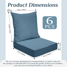 Hoteam outdoor back cushion 19x19x4 in dark blue supports relaxed lounging