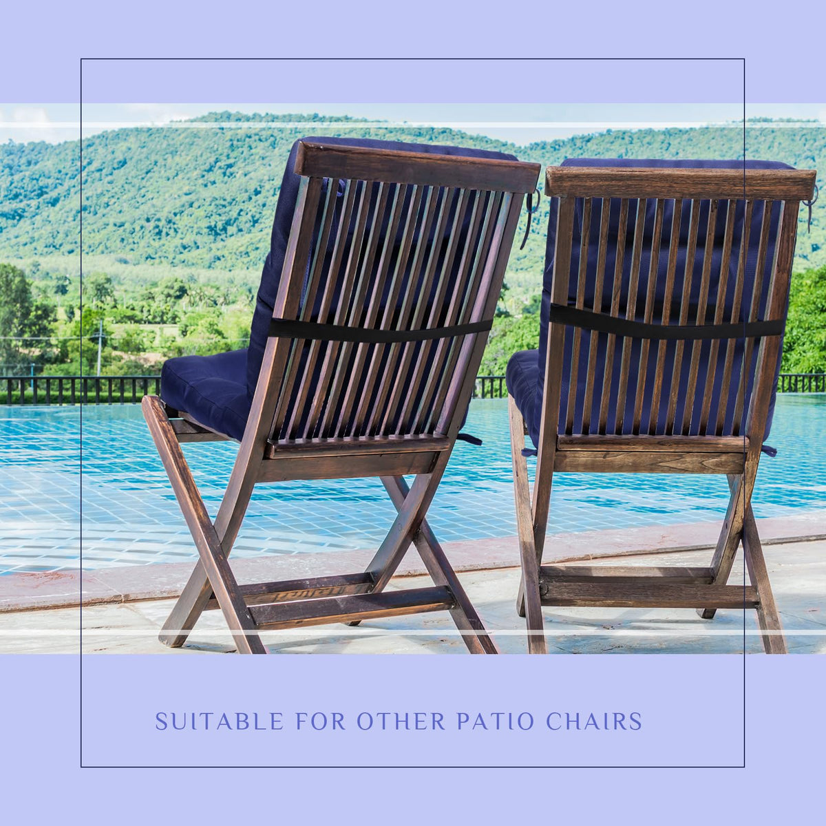 Hoteam navy cushions suit indoor or outdoor furniture for versatile seating.