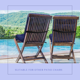 Hoteam navy cushions suit indoor or outdoor furniture for versatile seating.