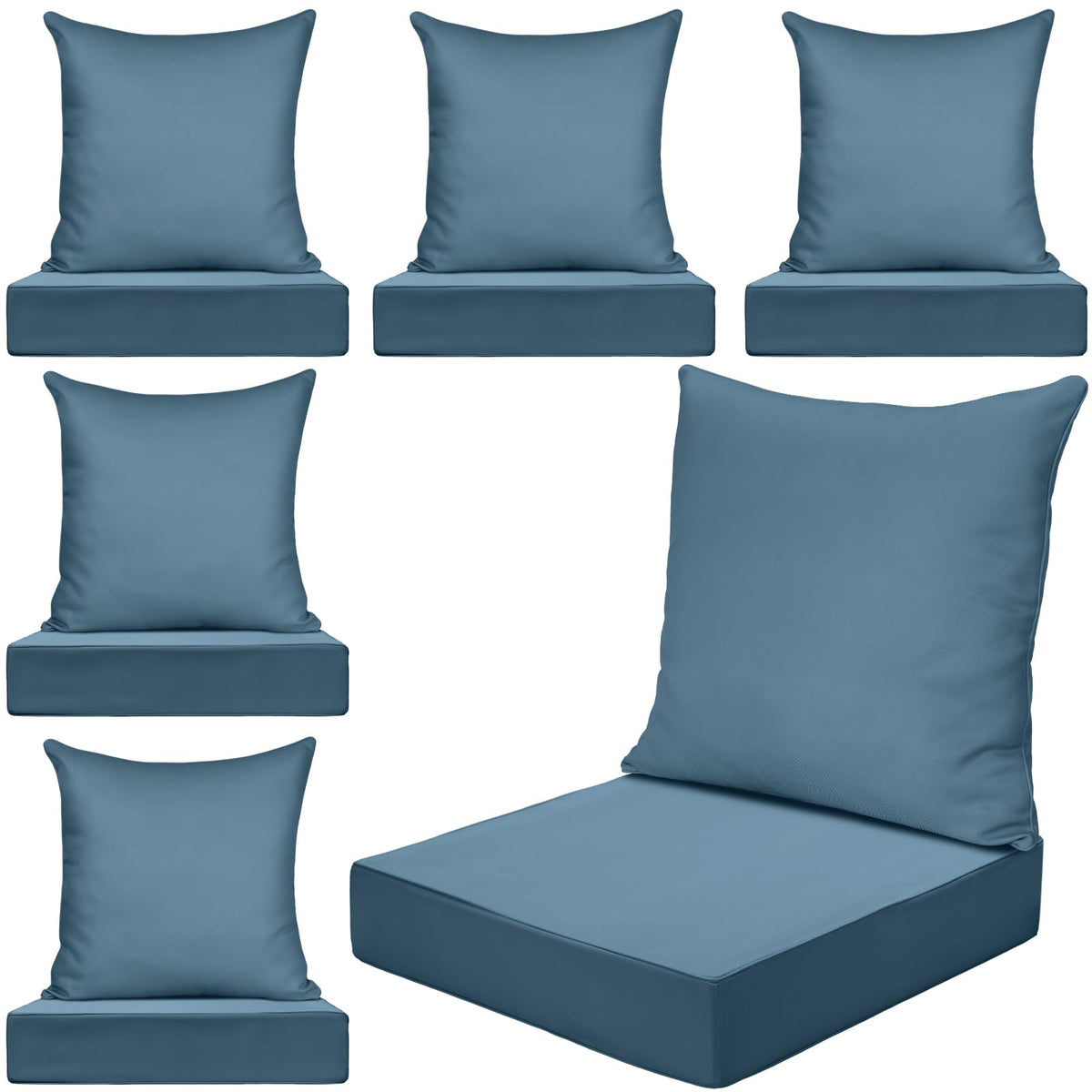 Hoteam outdoor seat cushion 20x20 in dark blue adds durable comfort to patio seating