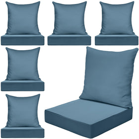 Hoteam outdoor seat cushion 20x20 in dark blue adds durable comfort to patio seating
