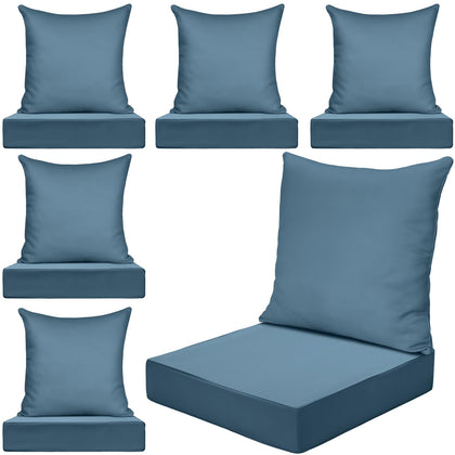 Hoteam outdoor seat cushion 20x20 in dark blue adds durable comfort to patio seating