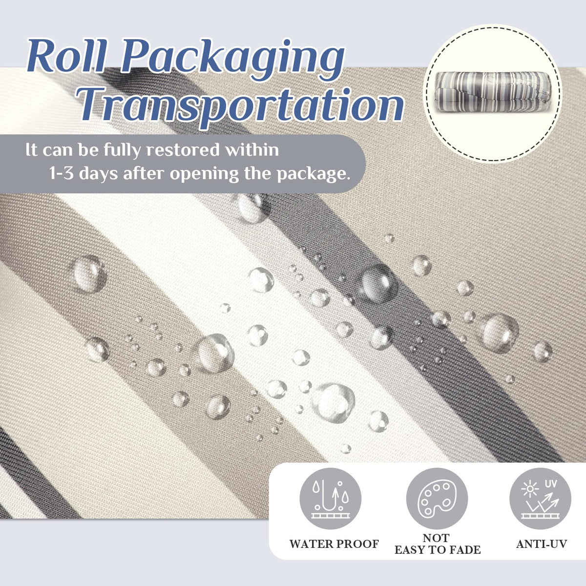 Hoteam cushions with four ties and elastic strap for secure fit