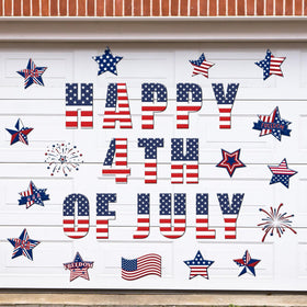 Hoteam USA flag star magnet collection for mailbox or car display.