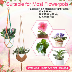 Hoteam vintage boho plant holder enhances porch or kitchen display