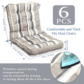 Waterproof Hoteam chair cushions ready for outdoor use and easy cleanup