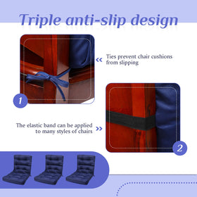 Hoteam waterproof outdoor cushions navy blue protect chairs from rain and spills.