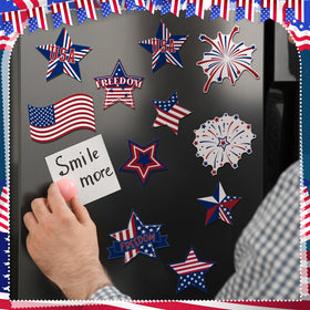 Hoteam waterproof patriotic magnet decal durable for outdoor display.