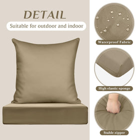 Hoteam waterproof polyethylene cushions support quick-dry outdoor use.